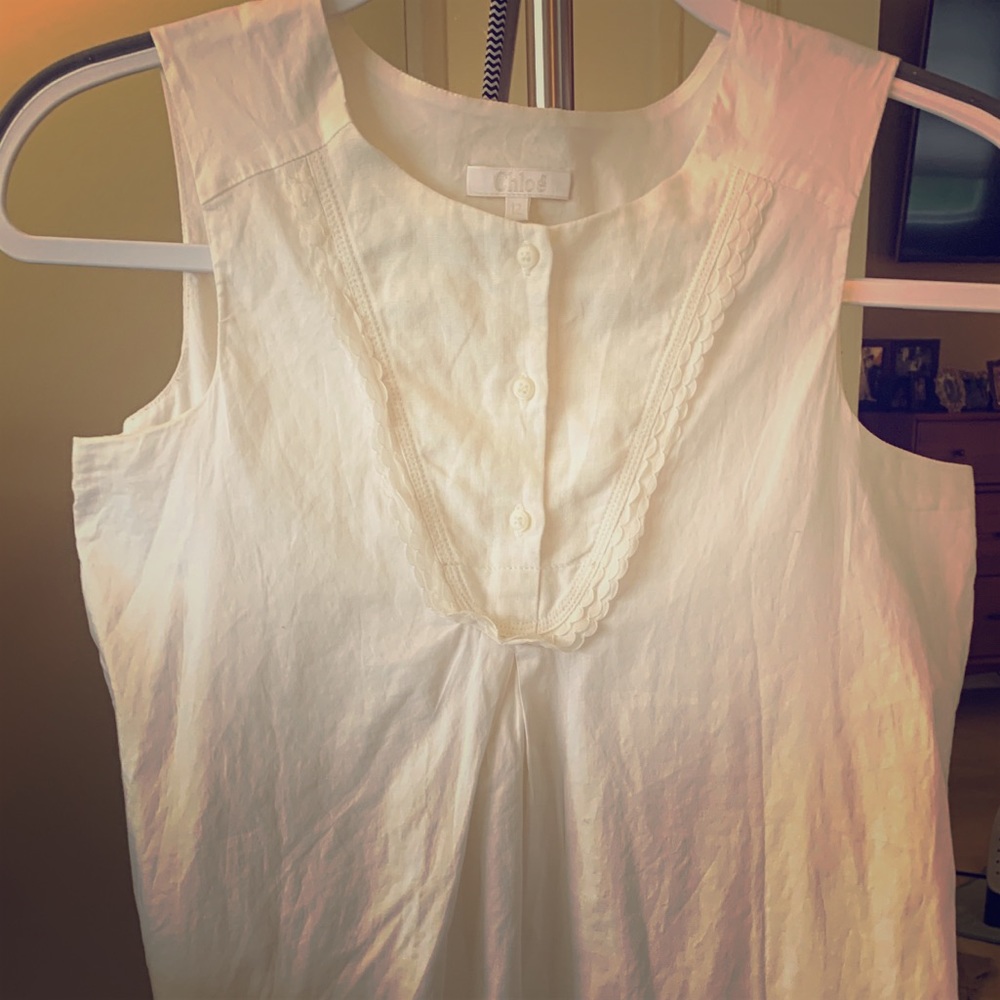 Chloe shift dress with bib front